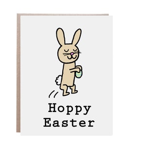 Tarjeta de Pascua, Hoppy Easter, Bunny Easter Card