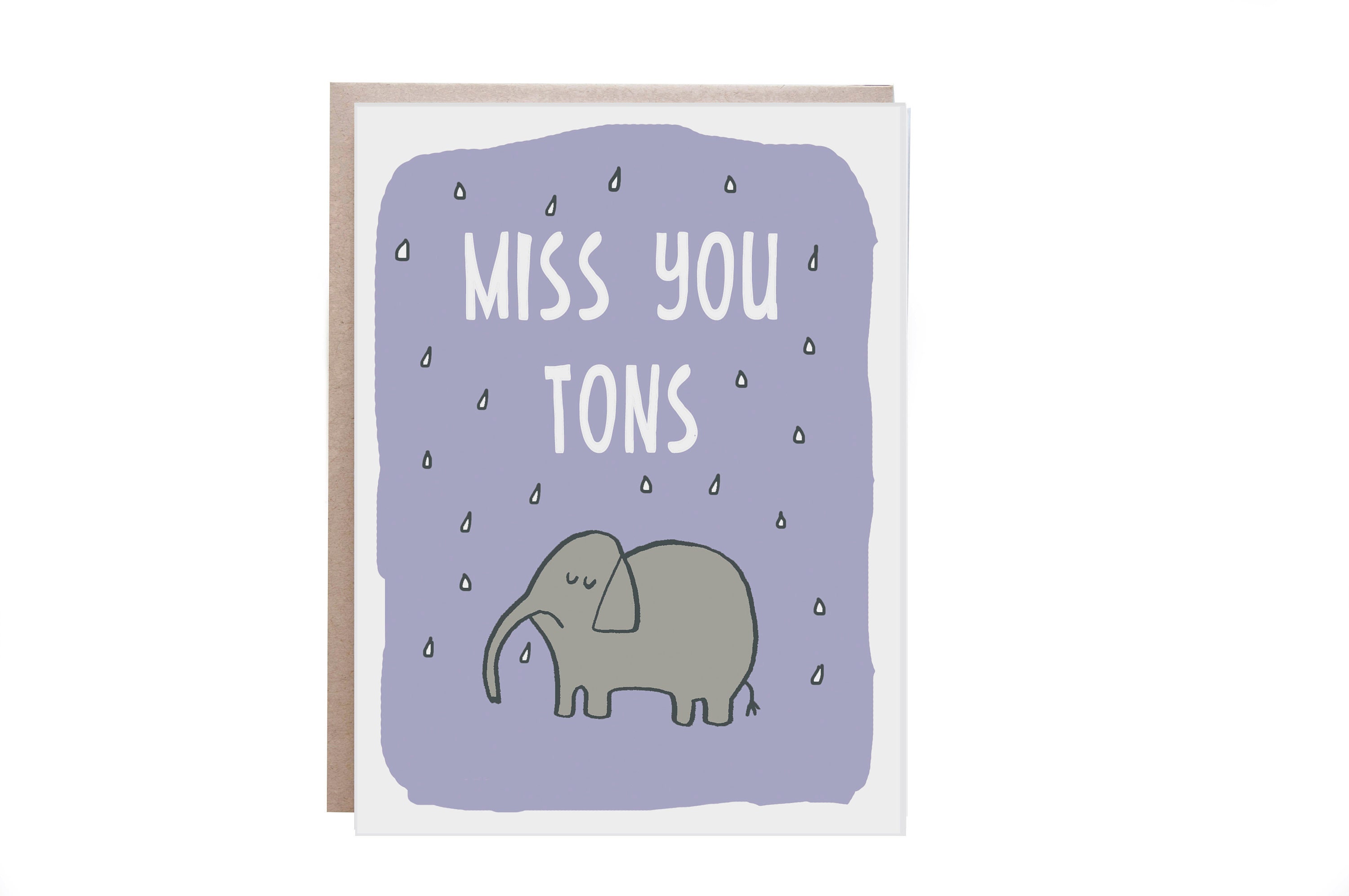 Miss You Card Miss You Tons | Etsy