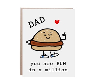 Dad Shoes, Dad Sneakers, Burger Card, Father's Day Card, Funny Father's Day Card, One in a Million Dad
