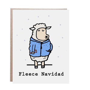 Fleece Navidad, Fleece Navidad Card, Christmas Card, Funny Christmas Card