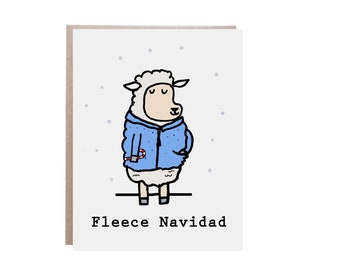 Fleece Navidad, Fleece Navidad Card, Christmas Card, Funny Christmas Card