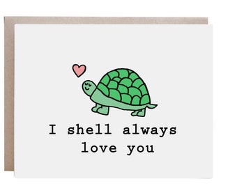Love Card, Turtle Card, Turtle, Pun Love Card