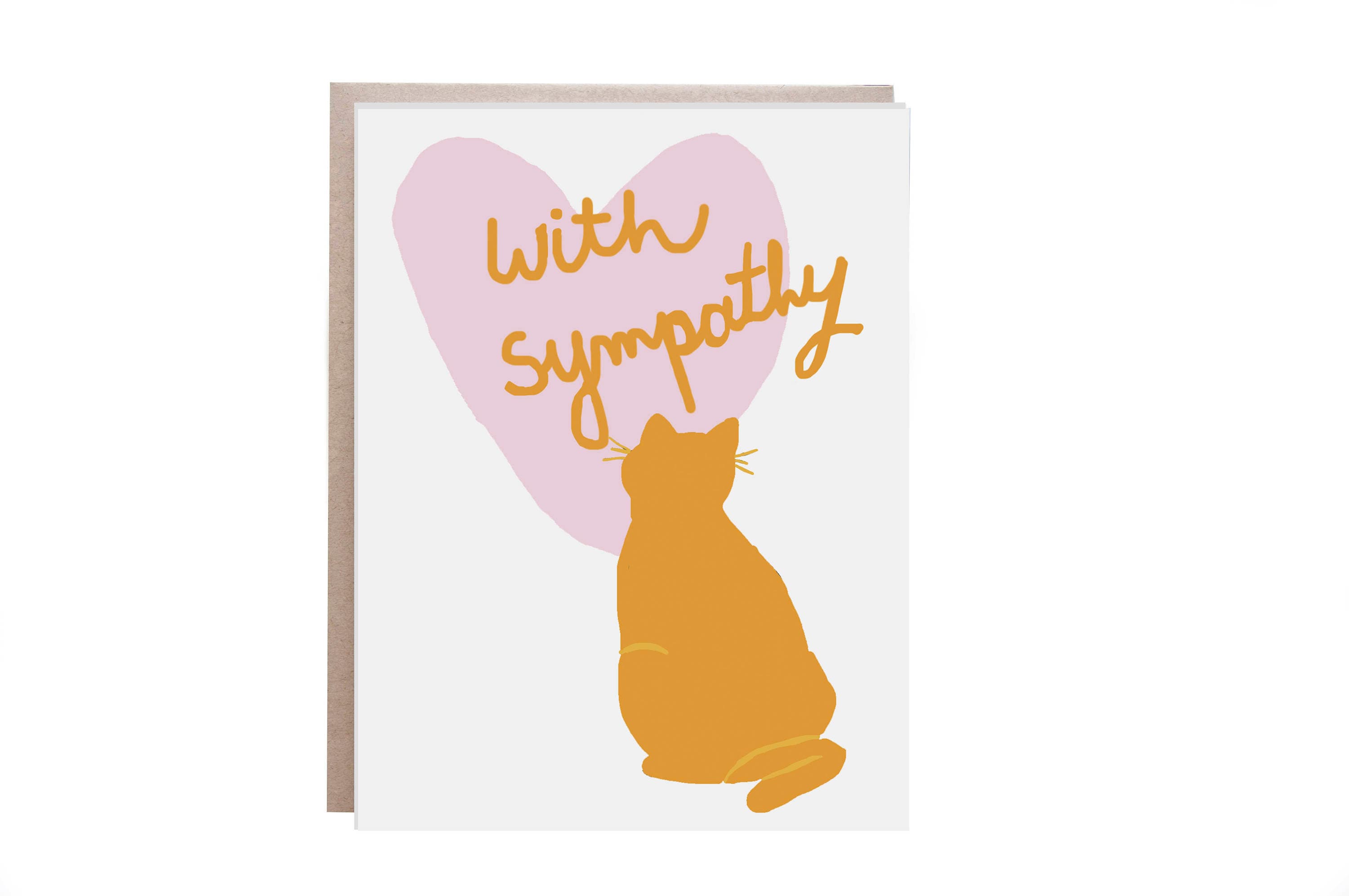 Carte de sympathie pour chat, carte de sympathie pour animal de compagnie, perte de chat, carte