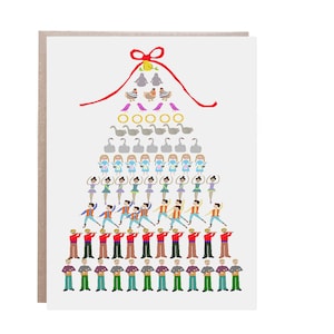 Weihnachtskarte, 12 Weihnachtstage, 12 Tage Weihnachtszeit