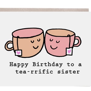 Tarjeta de cumpleaños para hermana, tarjeta para hermana, tarjeta de feliz cumpleaños, tarjeta de cumpleaños