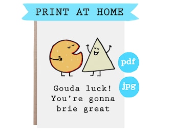 Good Luck Digital Card, Digital Download Card, Instant Download Card, Good Luck Card, Downloadable Card