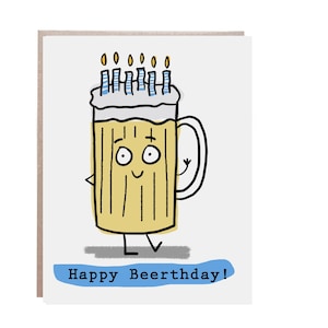 Beer Birthday Card, Beer Card, Birthday Card for Boyfriend, Birthday Card for Husband