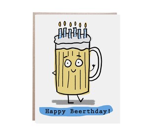 Beer Birthday Card, Beer Card, Birthday Card for Boyfriend, Birthday Card for Husband