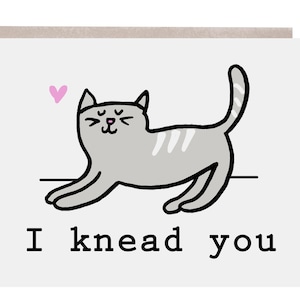 Cat Card, Love Card, Cat Love Card, I Need You, Pun Card