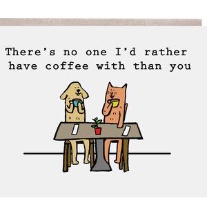 Kaffee Karte, Friend Card, Freundschaftskarte, Love Card, Kaffee mit Freund