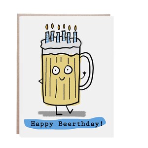 Carte d'anniversaire bière, carte bière, carte d'anniversaire pour petit ami, carte d'anniversaire pour mari