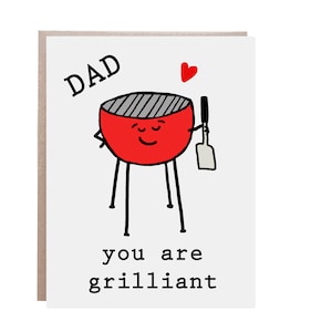 Vatertagskarte, von Tochter, von Sohn, Grillkarte, Barbeque-Karte