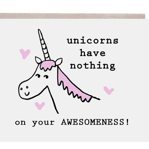 You Are Awesome, Unicorn Card, Support Card, Encouragement card, Friendship Card, You Are Special