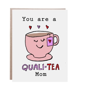 Tarjeta del Día de la Madre, Tarjeta de Mamá, De Hija, De Hijo, Tarjeta del Día de las Madres, Mamá de Calidad, Tarjeta de Té