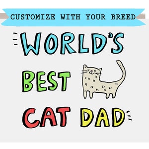Cat Dad Card, Cat Father's Day Card, Cat Dad, Cat Card