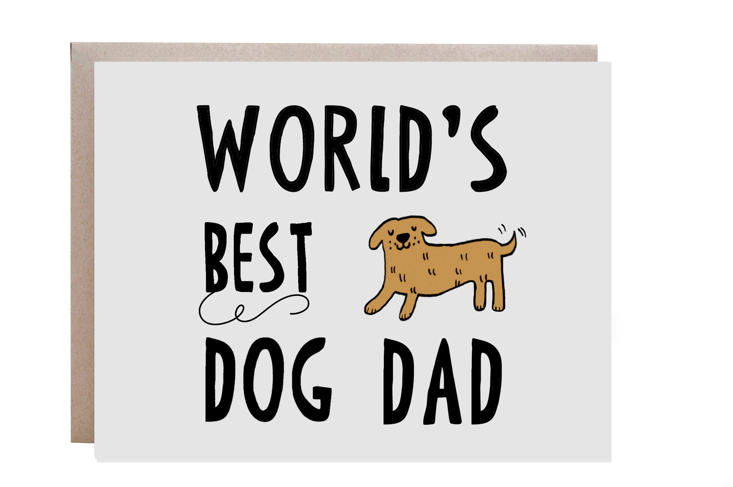 Dada Dog. Mrs. doggie Daddy. Card for doggy.