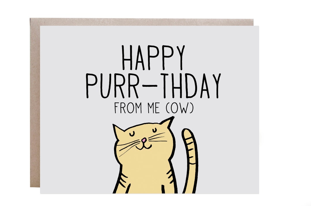 cat-birthday-card-happy-birthday-card-from-the-cat-etsy-india