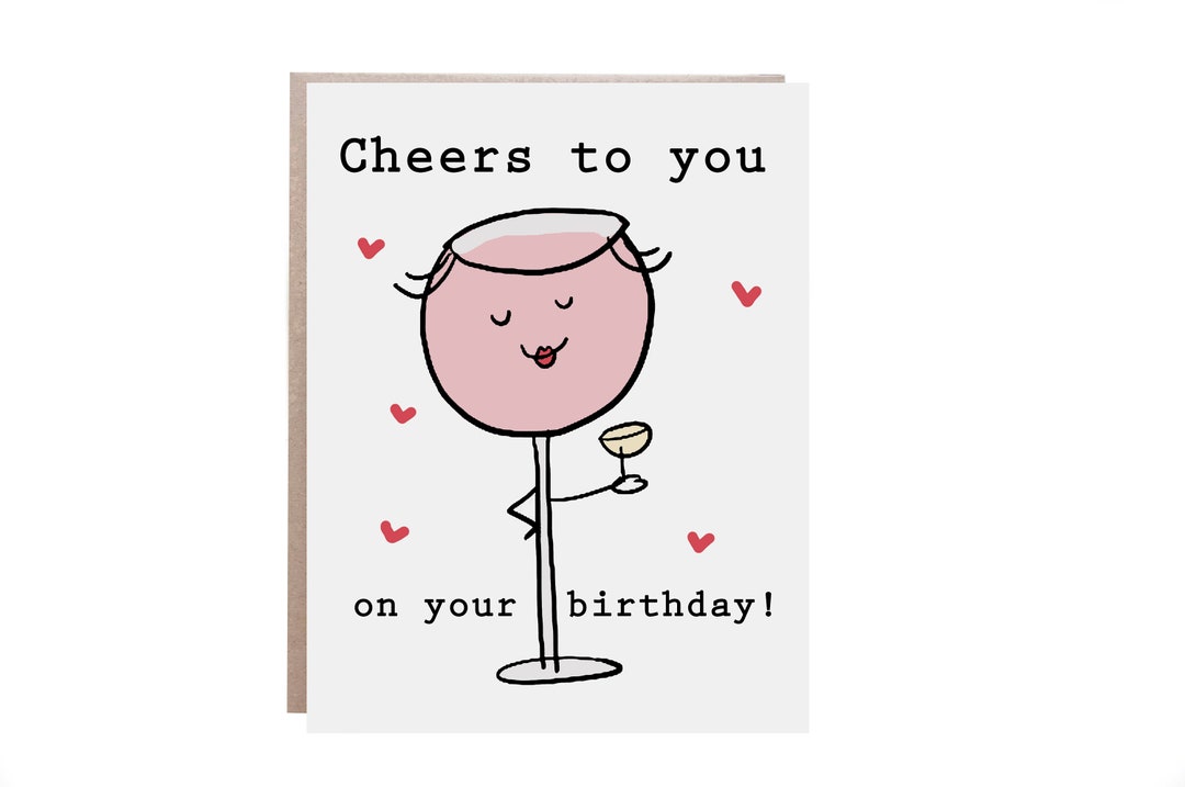 Cheers Birthday Card, Happy Birthday, Birthday Card, Birthday Card for