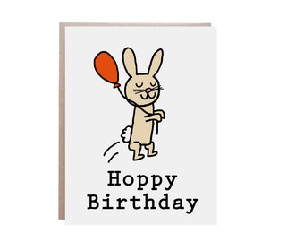 Happy Birthday Card, Birthday Card, Hoppy Birthday