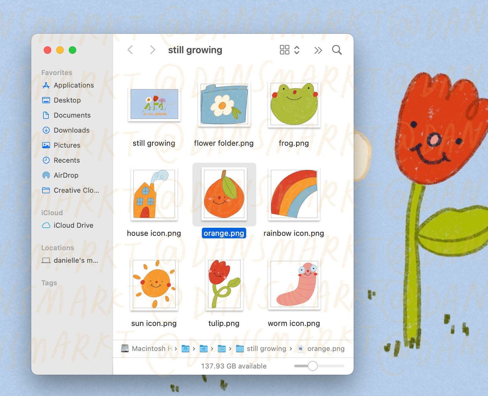 Desktop Folder Icons Customisable Icons Flower Spring Windows and Mac ...