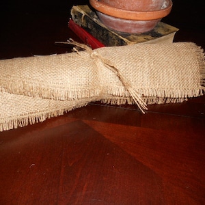 Natural Burlap Placemats with frayed edges in Singles and Sets of 4, Burlap Placemats, kitchen & Dining, Linens, Table Linens, Placemats