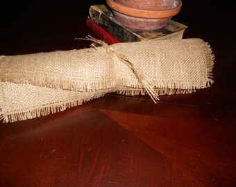 Natural Burlap Placemats with frayed edges in Singles and Sets of 4, Burlap Placemats, kitchen & Dining, Linens, Table Linens, Placemats