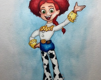 Disney Pixar - Toy Story - Jessie Watercolor Painting - Prints