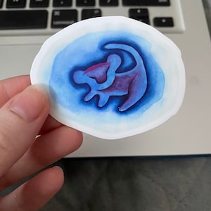 The Lion King - Watercolor Painting - Simba Cave Drawing - Vinyl Sticker