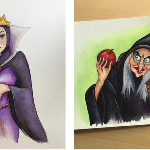 Disney’s Snow White - Evil Queen/Old Hag - Watercolor Painting - PRINT