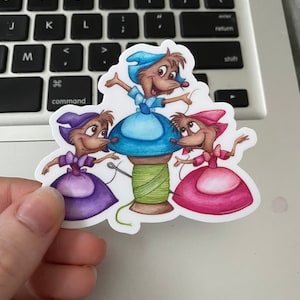 Cinderella’s Girl Mice - Vinyl Sticker or Magnet