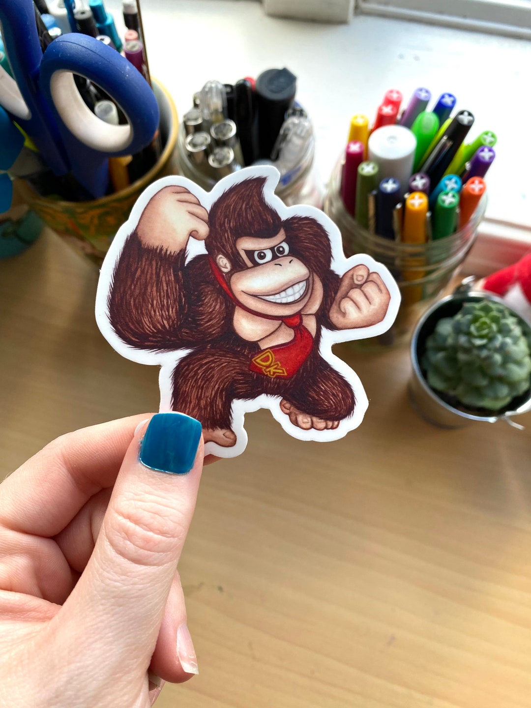 Mario Brothers Donkey Kong Vinyl Sticker Etsy