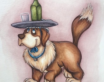 Disney’s Peter Pan - Nana Nurse Dog - Watercolor Painting - PRINT