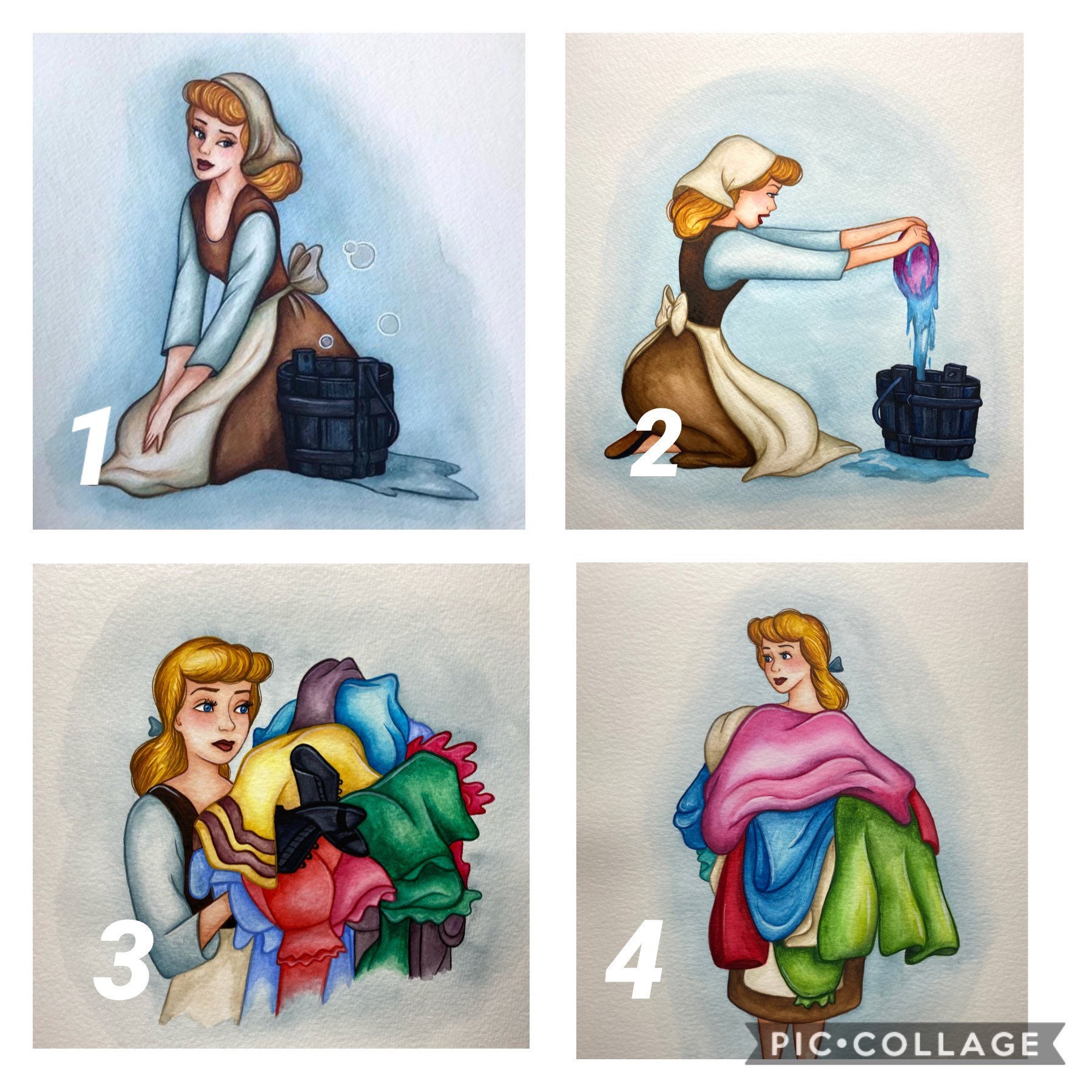 Cinderella Cinderella Cleaning & Laundry Watercolor - Etsy Cinderella Cinderella Cleaning & Laundry Watercolor - Etsy