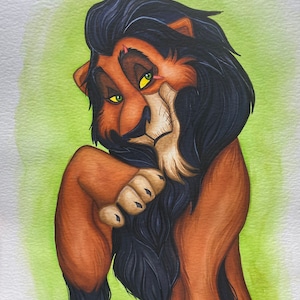 Disney’s The Lion King - Scar - Watercolor Painting - PRINT