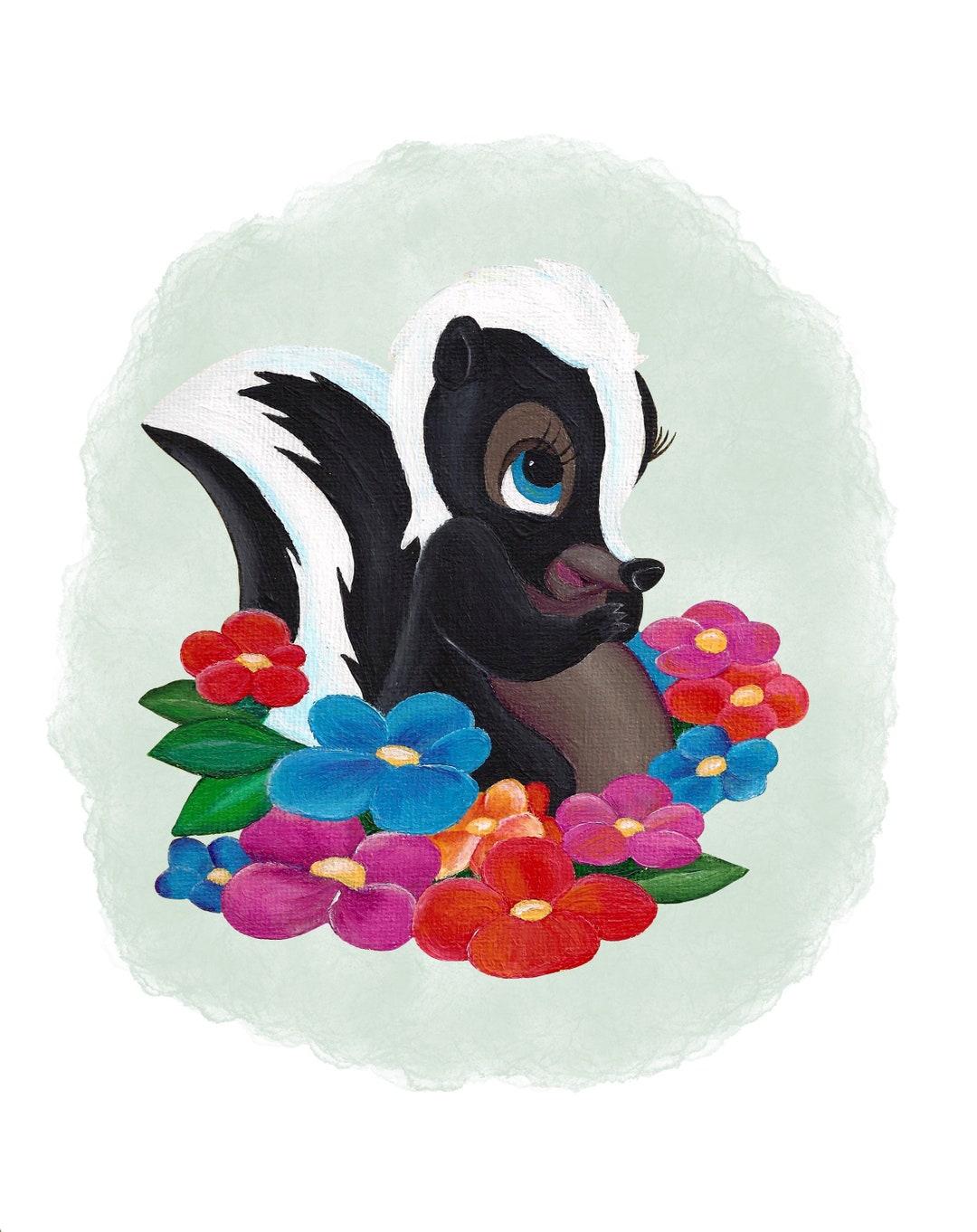 Flower - Disney's Bambi Painting - PRINT - Etsy 日本