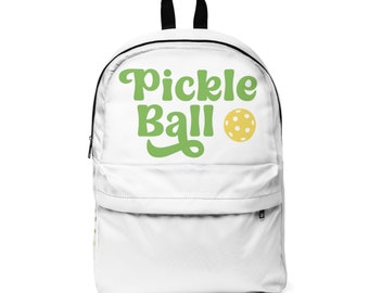 Custom Pickleball Backpack Pickleball Bag Personalized Pickleball Gift Pickle Ball Bag Pickleball Accessories Cute Pickleball Player Gift