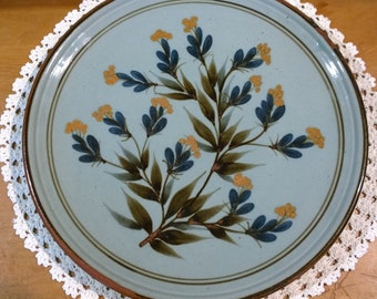 Highland Stoneware large plate charger floral pattern flowers Scottish
