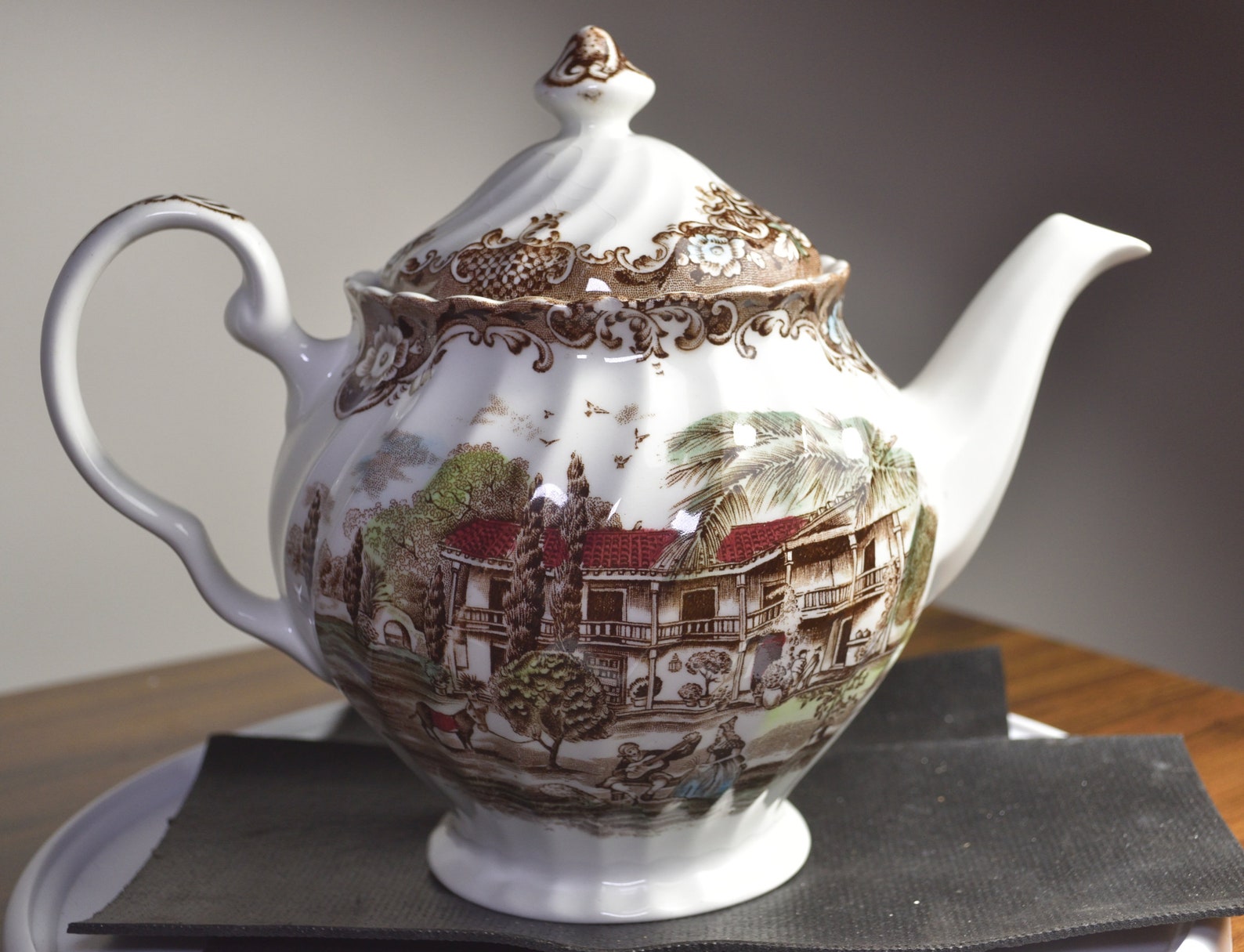 Heritage Hall Spanish Hacienda 4 taza Teapot Transferware Etsy