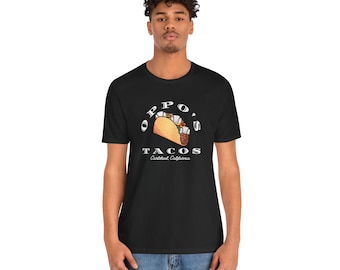 Oppo's Tacos Logo Tee. Oppo Taco Baseball. Unisex Jersey Short Sleeve SOFT Bella + Canvas Tee