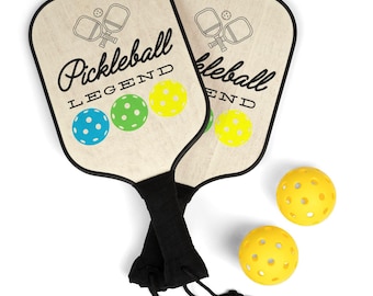 Pickleball Set includes 2 Pickleball Paddles 2 Balls and bag Pickleball Gift Set, Pickleball Gear, Pickleball Legend gift fun Pickleball Set