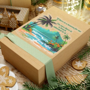 Jimmy Buffett tribute Kiss-Cut Stickers, If there is a heaven for me I’m sure there is a beach attached to it vinyl sticker, Four sizes