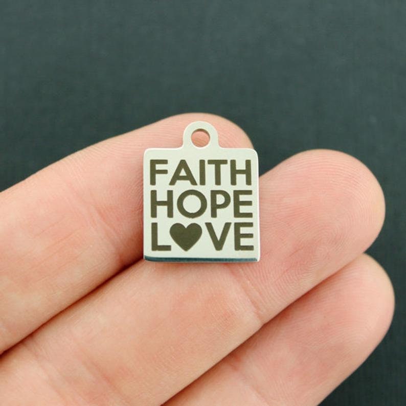 FAITH HOPE LOVE expandable stackable bangle bracelet silver Etsy