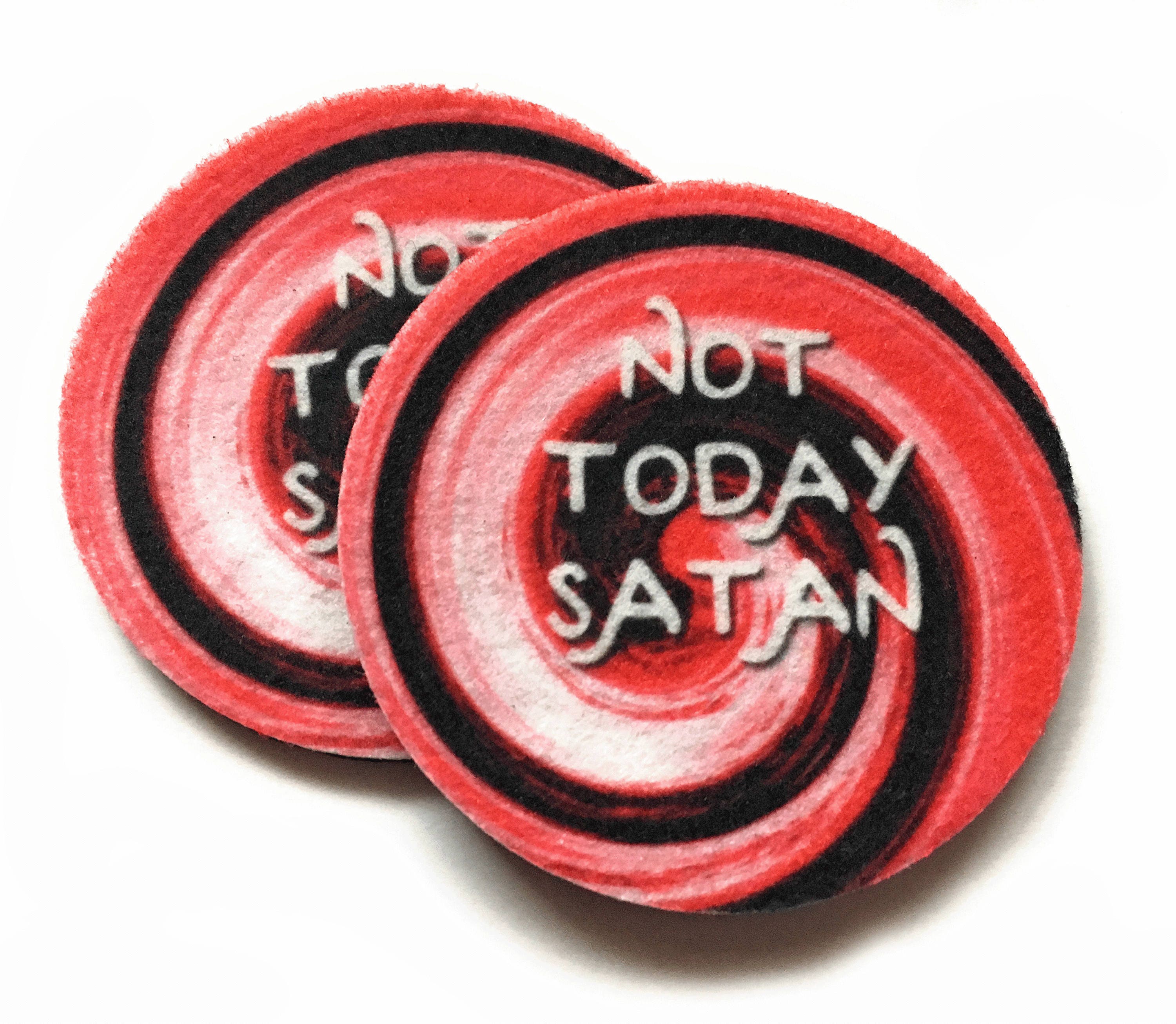 Not Today Satan Car Coasters Car Coasters SET OF 2