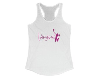 VOLLEYBALL TANK TOP, Beach Tank Top, Volleyball courts tee, Printed Comfortable Unique Racerback Women Summer Tank Top in six comfort colors