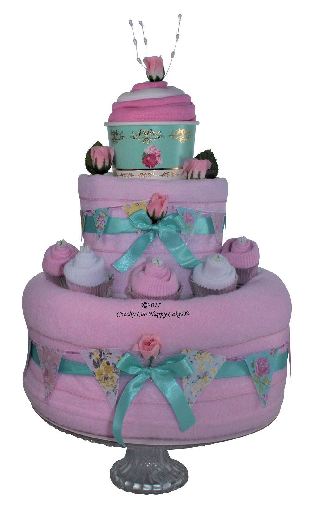 baby shower nappy cake girl