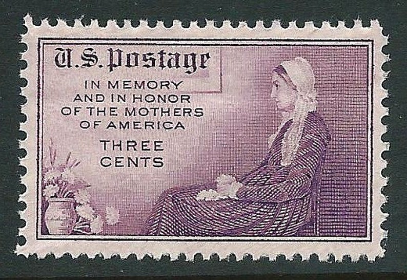 Vintage Unused US Postage Stamp 3c MOTHER's DAY stamp of 1934.. Pack of 10 image 1