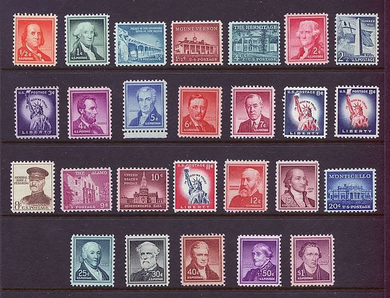 送料無料 百貨店 1954 Liberty Series. Set of 26 US Postage Stamps for Sale コレクション