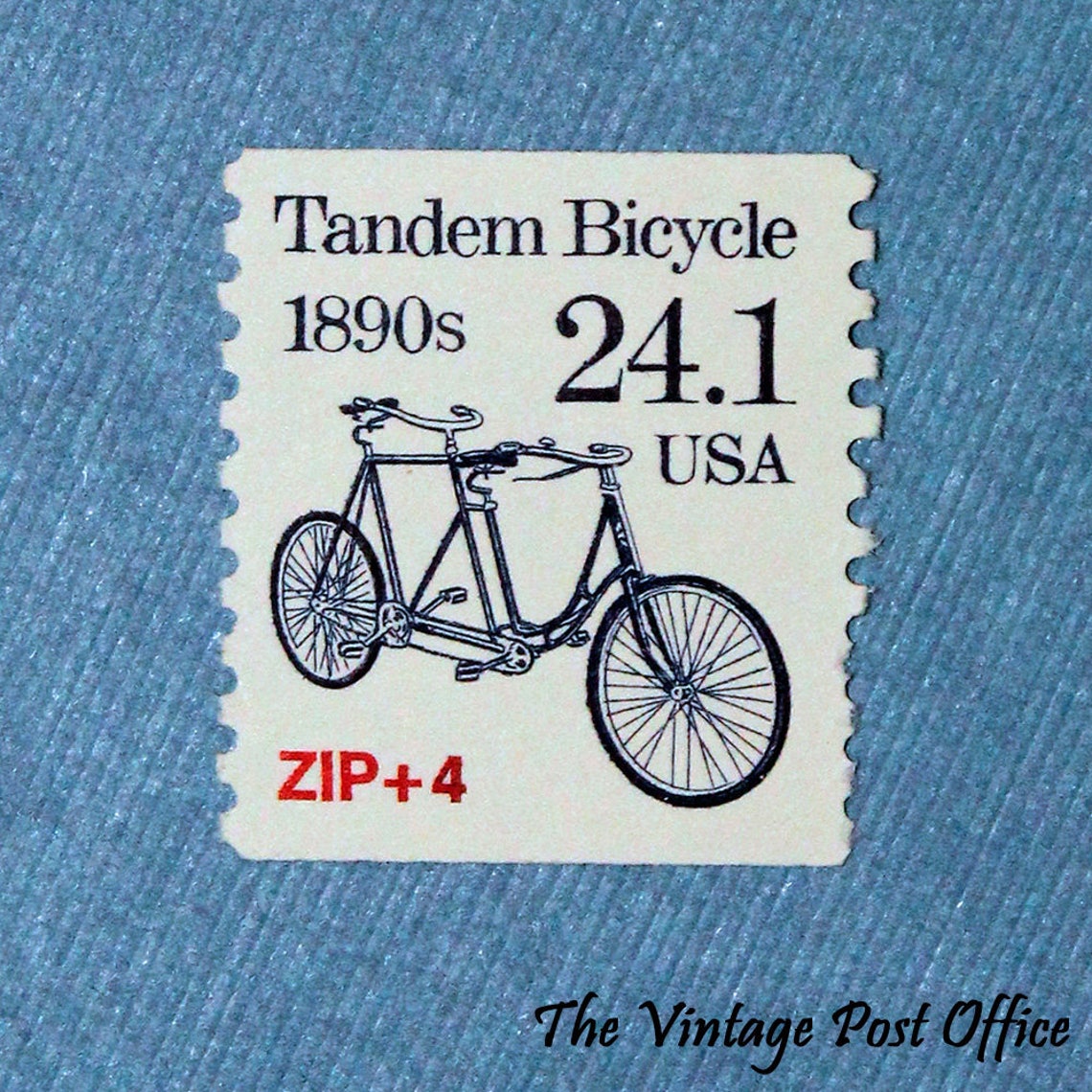 Ten 24.1c Tandem Bicycle .. Vintage Unused US Postage Stamps Etsy