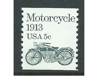 Unbenutzte uns Briefmarke 5c Motorrad 1913 Transport Spule Serie ausgestellt 1983... Packung mit 10 Briefmarken