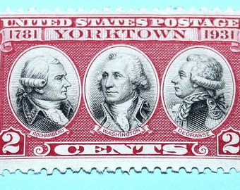 Vintage Unused US Postage Stamp .. 2c YORKTOWN stamp of 1931.. Pack of 10
